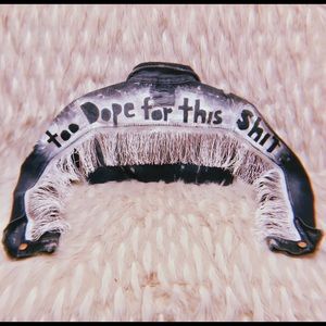 Custom Denim Fringe Jacket